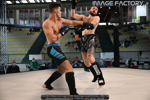 2022-05-07 Milano in the Cage 8 01864 Nikola Gogov-Costel Pomohaci - MMA 77kg